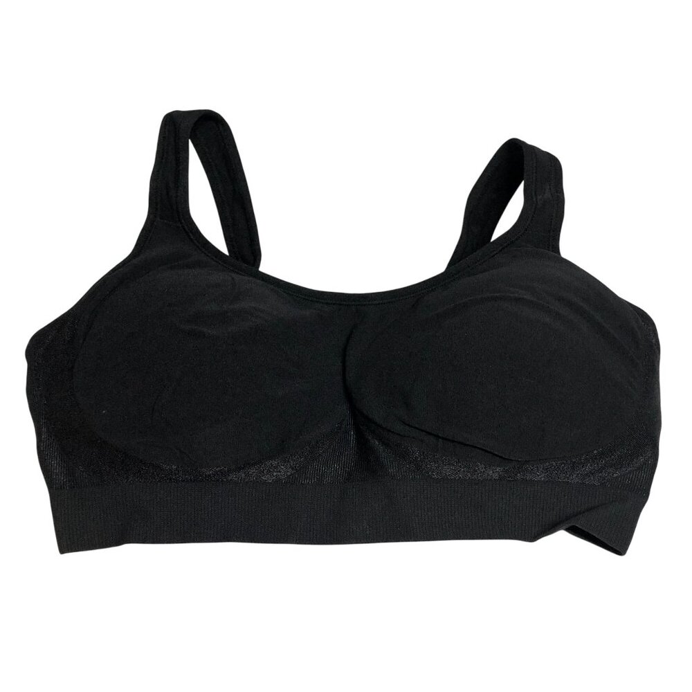 Truekind Daily Comfort Wirefree Shaper Bra with Extender Black 3XL - Picture 1 of 4